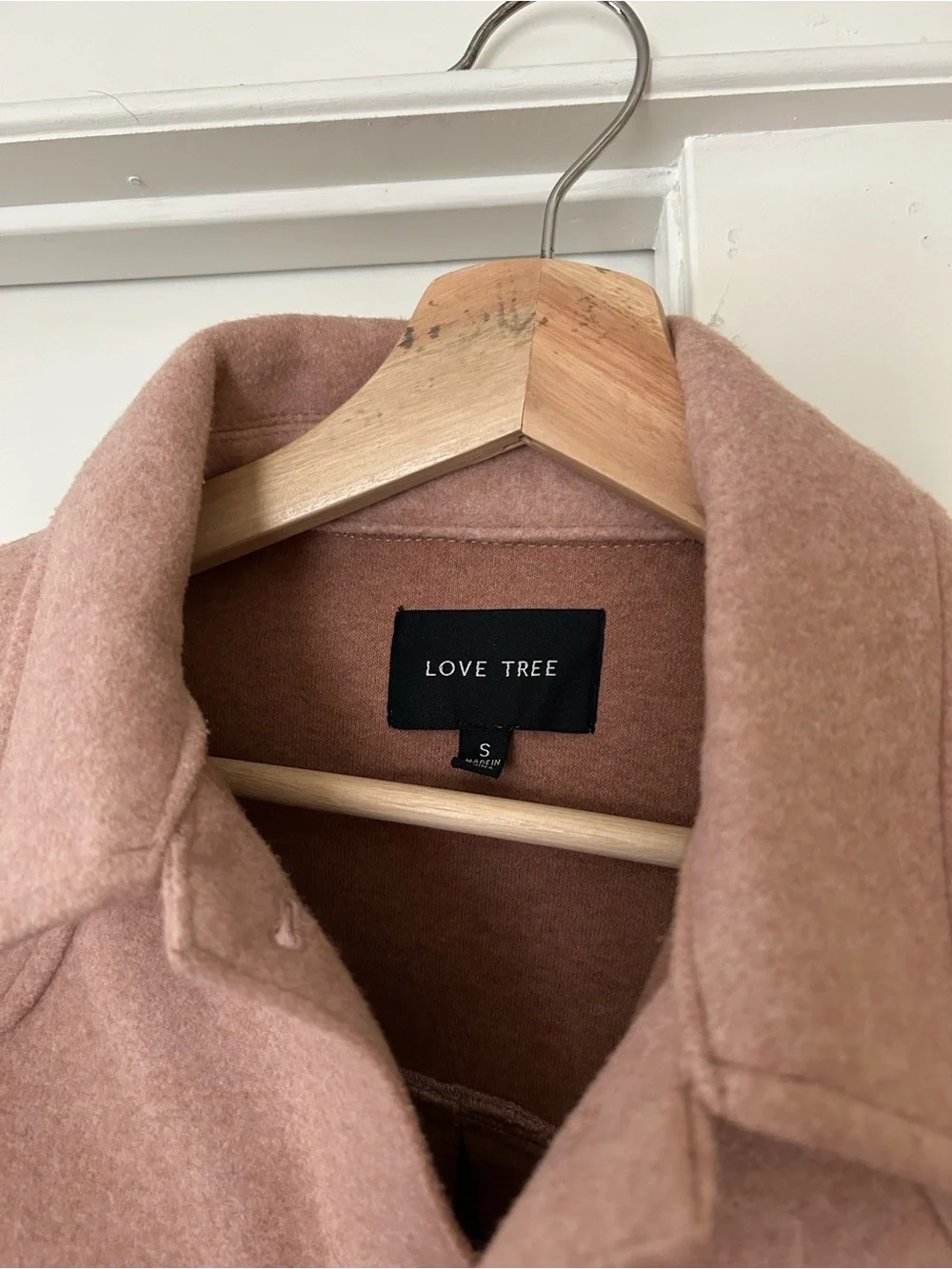 LOVE TREE Women’s Light Pink Shacket